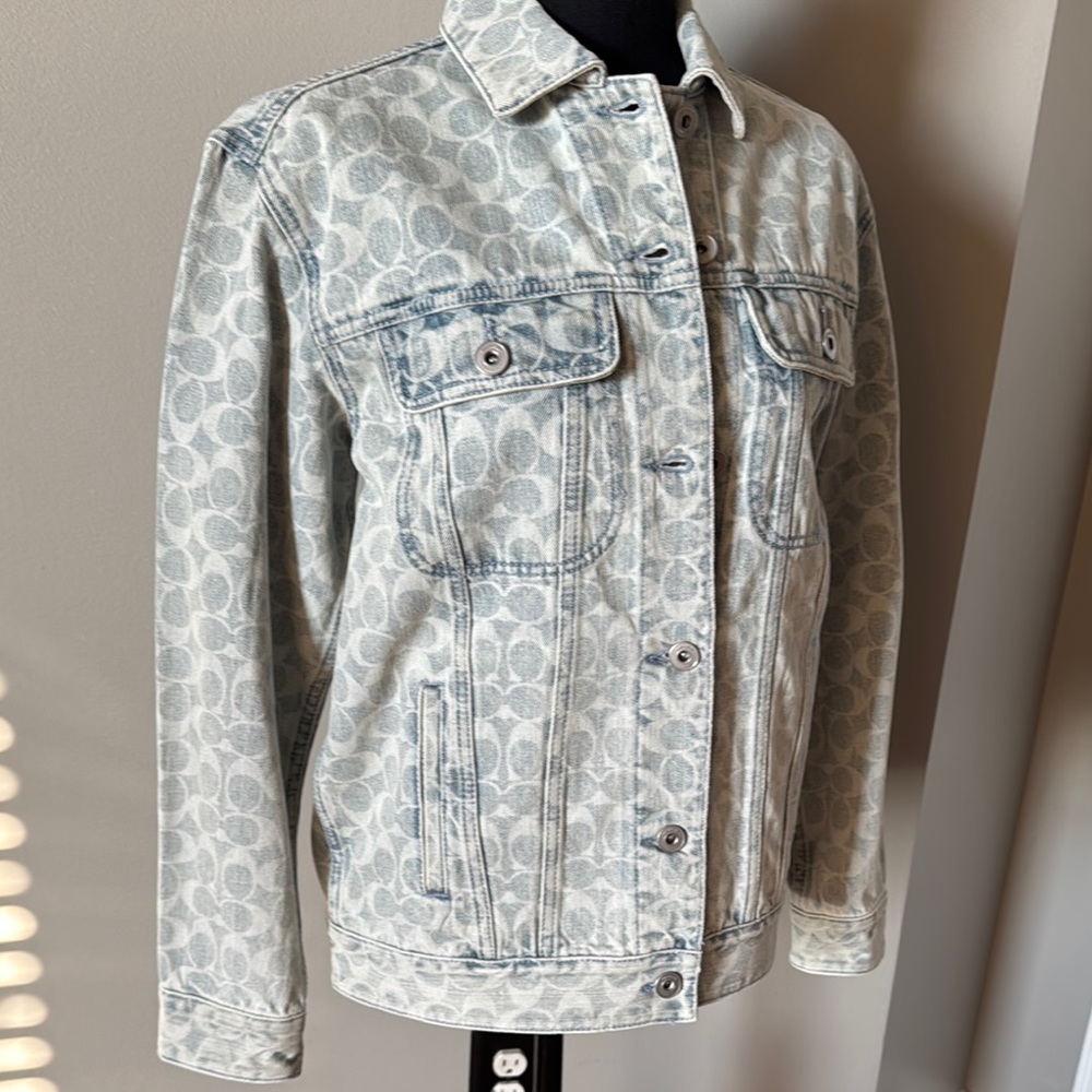 Coach Denim Jacket with Monogram Pattern. Offers welcome - Picture 8 of 8